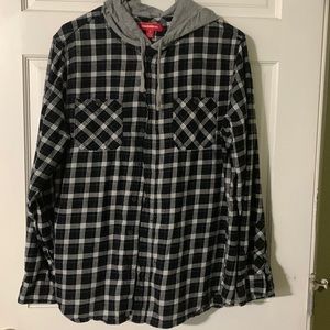 Black Flannel W/hood